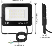 Zunanji LED 50W reflektor 5000K IP65 4250lm