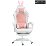 Ergonomska gamerska stolica s lumbalnom potporom, osloncem za noge, na
