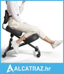 Ergonomska klečeća stolica s naslonom i kotačima, mobilna X-oblikovana