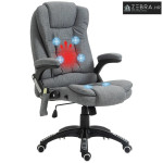 Ergonomska uredska masažna stolica s funkcijom grijanja, tamno siva, 6