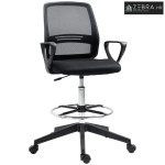 Ergonomska uredska okretna stolica s naslonima za ruke i mrežastom pre