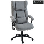 Ergonomska uredska stolica za masažu, visoki naslon, siva