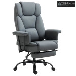 Ergonomska uredska stolica s osloncem za noge, umjetna koža, 68 x 80 x
