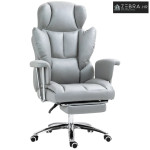 Ergonomska uredska stolica, tapecirana, s osloncem za noge, podesivim