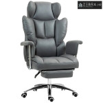 Ergonomska uredska stolica, tapecirana, s osloncem za noge, podesivim