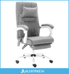 Masažna uredska stolica od tkanine siva - NOVO