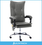 Masažna uredska stolica od umjetne kože antracit - NOVO