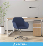 Okretna uredska stolica od tkanine plava - NOVO