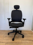 Refurbished Steelcase Leap V2 Black With Headrest