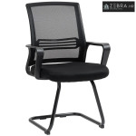 Set od 2 ergonomske uredske stolice bez kotačića, crne