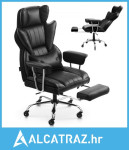 Uredska stolica za rukovoditelje, visoki naslon s osloncem za noge i u