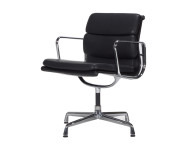 Vitra Charles Eames, aluminijska stolica za posjetitelje EA 208, crna