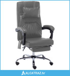 Masažna uredska stolica od umjetne kože antracit - NOVO