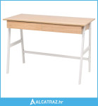 Pisaći stol 110 x 55 x 75 cm boja hrasta i bijela - NOVO