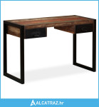 Pisaći stol s 2 ladice od masivnog obnovljenog drva 120x50x76 cm - NOV