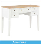 Pisaći stol bijeli 109,5 x 45 x 77,5 cm drveni - NOVO