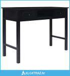 Radni stol crni 108 x 45 x 76 cm od masivnog drva paulovnije - NOVO