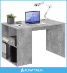 FMD radni stol s bočnim policama 117 x 73 x 75 cm boja betona - NOVO