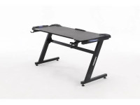 Gaming stol NEON eSports Gamer PRO LED RGB, držači, 140cm, crni