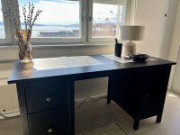 IKEA Hemnes crno-smeđi radni stol, nov