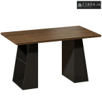 Radni stol s 4 otvorene police, industrijski dizajn, 140 cm, smeđe-crn