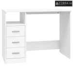 Radni stol s ladicama bijeli 102 x 50 x 76 cm konstruirano drvo