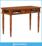 Radni stol s ladicom 110 x 50 x 76 cm masivno bagremovo drvo - NOVO