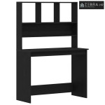Radni stol s policama Crni hrast 102x45x148 cm Konstruirano drvo - Crn