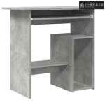 Radni stol siva boja betona 80 x 45 x 74 cm konstruirano drvo