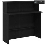 Recepcijski stol crni 100x50x103,5 cm izrađeno drvo - Crna