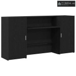 Recepcijski stol crni hrast 200x50x103,5 cm konstruiranog drva - Crna
