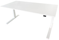Slimline stol električno podesiv po visini, bijeli, 160x80 cm