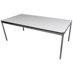 USM Haller radni/konferencijski stol, biserno siva/inox, 200 x 100 cm
