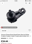 Vacuum Cleaner Brush Head Motor Gear for Philips