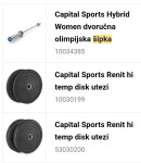 Ženska olimpijska šipka, 40kg utega i dva postolja