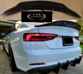 Audi A5 B9 Sportback 2016+ spojler lip gepeka crni sjajni Stil R
