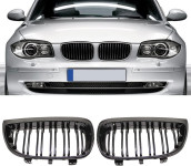 BMW 1 E81 E82 E87 E88 2004-07 Maska Grill M1 Look Crna Sjajna