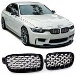 BMW 3 F30 F31 2013+ piano crna diamond Exclusive maska grill bubrezi