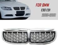 BMW E90 E91 2005-2008 CHROME DIAMOND GRILL BUBREZI