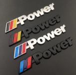 BMW logo M POWER performance tuning, novi znak, 3D kromirani