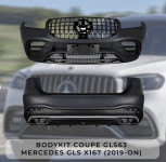 BODY KIT MERCEDES GLS63 GLS W167 X167 2019- BRANIK MASKA DIFUZOR