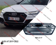 GRILL AUDI A7 C8 4K S7 MASKA CRNA