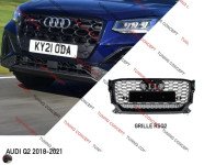 GRILL AUDI Q2 RSQ2 MASKA (SREBRNA) (2018-2021)