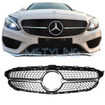 Maska - Mercedes C W205 diamond crna
