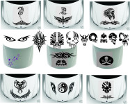 NALJEPNICE ZA HAUBE LUBANJE ,PLAMEN, ZMAJ, TRIBAL I TATTOO, VATRA