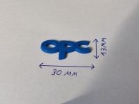 OPC oznaka badge 30mm 3cm za volan ili konzolu OPC Plava