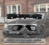 SPOJLER LIP DIFUZOR PREDNJI AMG MERCEDES S W222 2017-2020
