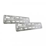 Univerzalni okvir registracijskih pločica tablica chrome kromiran 2kom