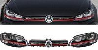 Volkswagen Golf 7 VII 2012- prednja LED svjetla i maska crvena R20 GTI