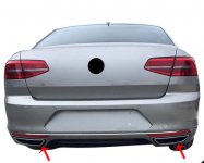 VW Passat B8 2015+ čelični nastavci blende okviri auspuha R line look